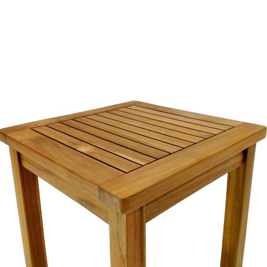 Τραπέζι Noly  teak ξύλο σε φυσική απόχρωση 40x40x45εκ