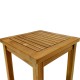 Τραπέζι Noly  teak ξύλο σε φυσική απόχρωση 40x40x45εκ