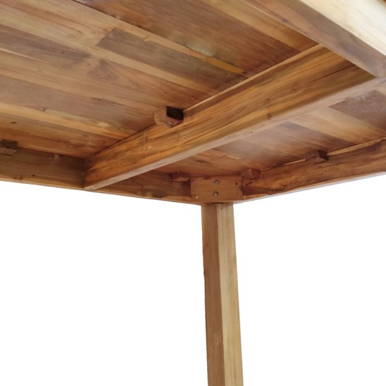 Τραπέζι Wooly  teak ξύλο σε φυσική απόχρωση 220x90x75εκ