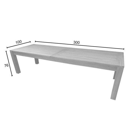 Τραπέζι Pablo teak ξύλο σε φυσική απόχρωση 300x100x76εκ Τραπέζι Pablo teak ξύλο σε φυσική απόχρωση 300x100x76εκ