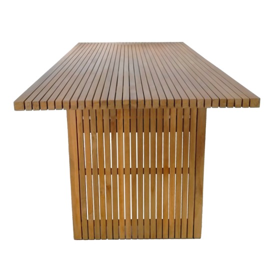 Τραπέζι Zibra  teak ξύλο σε φυσική απόχρωση 220x100x75εκ