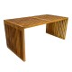 Τραπέζι Marlin  teak ξύλο σε φυσική απόχρωση 100x50x45εκ