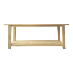 Κονσόλα Decoza  teak ξύλο σε φυσική απόχρωση 200x40x80εκ