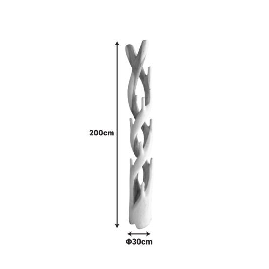 Καλόγερος Joint  suar ξύλο σε φυσική απόχρωση 30x30x200εκ