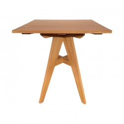 Τραπέζι Cadrada  teak ξύλο σε φυσική απόχρωση 70x70x76εκ