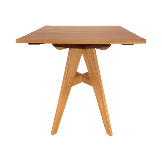 Τραπέζι Cadrada  teak ξύλο σε φυσική απόχρωση 70x70x76εκ