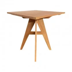 Τραπέζι Cadrada  teak ξύλο σε φυσική απόχρωση 70x70x76εκ
