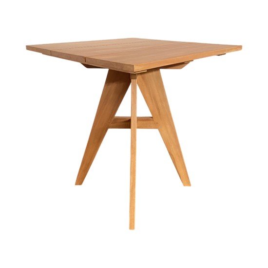 Τραπέζι Cadrada  teak ξύλο σε φυσική απόχρωση 70x70x76εκ