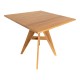 Τραπέζι Cadrada  teak ξύλο σε φυσική απόχρωση 80x80x76εκ