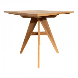 Τραπέζι Cadrada  teak ξύλο σε φυσική απόχρωση 80x80x76εκ