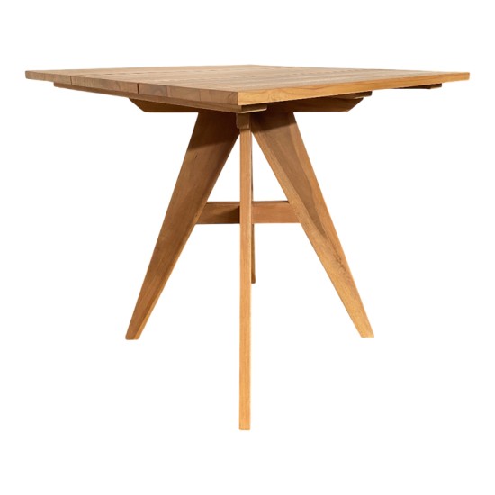 Τραπέζι Cadrada  teak ξύλο σε φυσική απόχρωση 80x80x76εκ