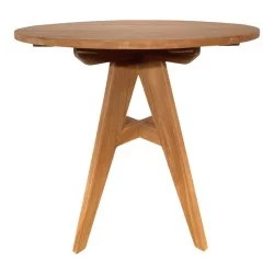 Τραπέζι Cadrada  teak ξύλο σε φυσική απόχρωση Φ80x76εκ