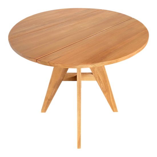Τραπέζι Cadrada  teak ξύλο σε φυσική απόχρωση Φ80x76εκ