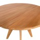 Τραπέζι Cadrada  teak ξύλο σε φυσική απόχρωση Φ80x76εκ