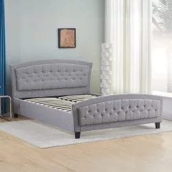 Κρεβάτι Camaro  ύφασμα σε γκρι απόχρωση160x200εκ