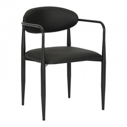 Πολυθρόνα Kalone  pu σε μαύρη απόχρωση 56x55x78εκ