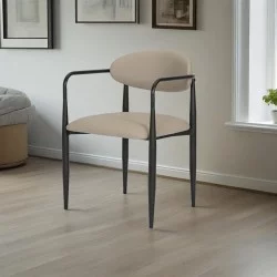 Πολυθρόνα Kalone  pu σε γκρι-μπεζ απόχρωση 56x55x78εκ--(Eλάχ.Ποσότητα:2)