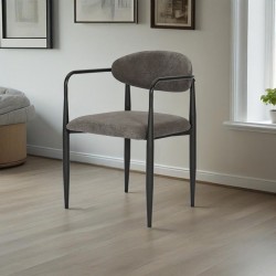 Πολυθρόνα Kalone  ύφασμα σε ανθρακί απόχρωση 56x55x78εκ