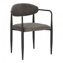 Πολυθρόνα Kalone  ύφασμα σε ανθρακί απόχρωση 56x55x78εκ