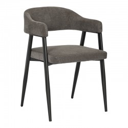 Πολυθρόνα Sezan  ύφασμα σε ανθρακί απόχρωση 56x55x78εκ