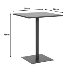 Τραπέζι Nerobian  mdf σε καρυδί απόχρωση 70x70x75εκ