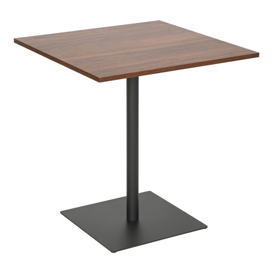 Τραπέζι Nerobian  mdf σε καρυδί απόχρωση 70x70x75εκ
