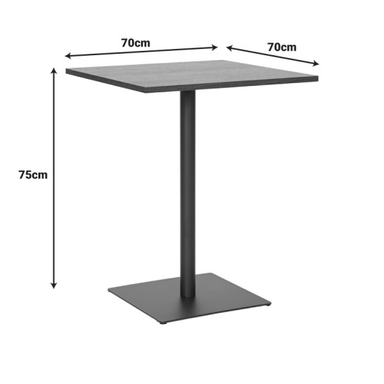 Τραπέζι Nerobian mdf σε sonoma απόχρωση 70x70x75εκ Τραπέζι Nerobian mdf σε sonoma απόχρωση 70x70x75εκ