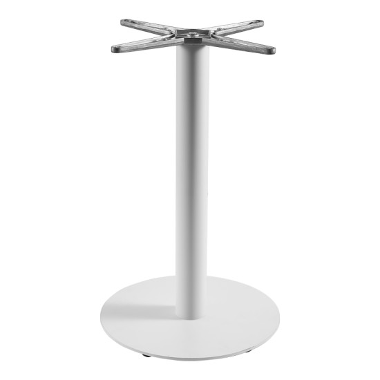 Βάση τραπεζιού Jefry  μεταλλική σε λευκή απόχρωση Φ48x73εκ