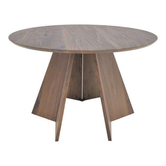 Τραπέζι Bibble mdf σε καρυδί απόχρωση Φ120x76εκ Τραπέζι Bibble mdf σε καρυδί απόχρωση Φ120x76εκ