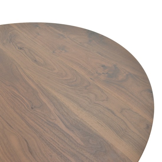 Τραπέζι Bibble mdf σε καρυδί απόχρωση Φ120x76εκ Τραπέζι Bibble mdf σε καρυδί απόχρωση Φ120x76εκ