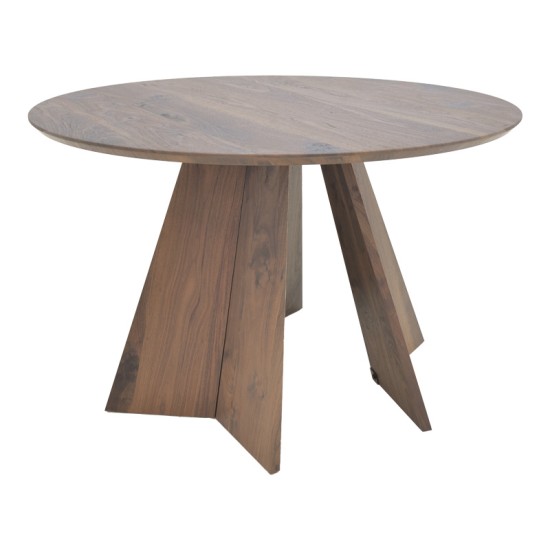 Τραπέζι Bibble mdf σε καρυδί απόχρωση Φ120x76εκ Τραπέζι Bibble mdf σε καρυδί απόχρωση Φ120x76εκ