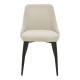Καρέκλα Zedna  μπεζ ύφασμα με μαύρα μεταλλικά πόδια 51x58x84εκ