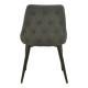 Καρέκλα Zedna  ανθρακί ύφασμα με μαύρα μεταλλικά πόδια 51x58x84εκ