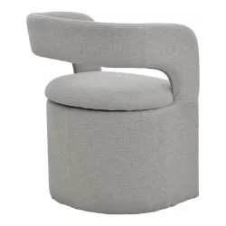 Πολυθρόνα Cocon  ύφασμα γκρι μπεζ 58x58x80εκ