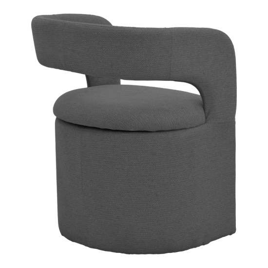 Πολυθρόνα Cocon  ύφασμα ανθρακί 58x58x80εκ