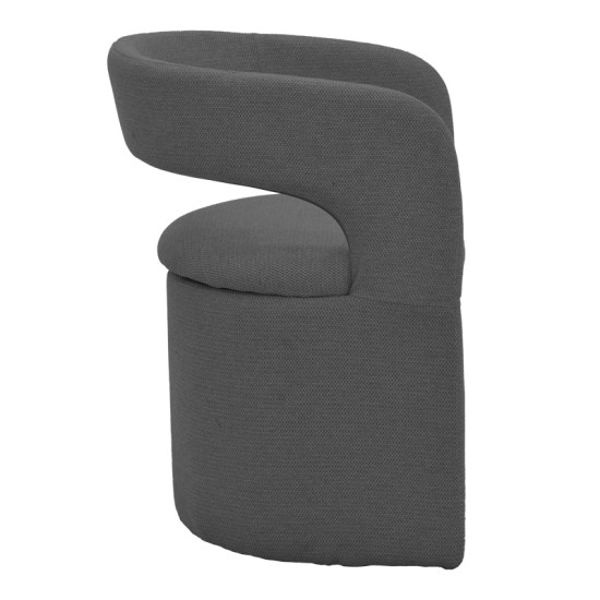 Πολυθρόνα Cocon  ύφασμα ανθρακί 58x58x80εκ