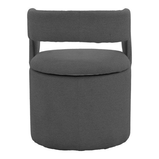 Πολυθρόνα Cocon  ύφασμα ανθρακί 58x58x80εκ