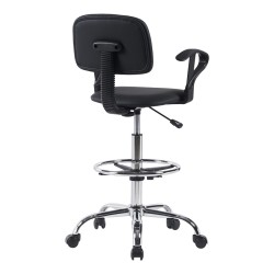Καρέκλα ρεσεψιόν Icina Ι  pu σε μαύρη απόχρωση 58x54x102-123εκ