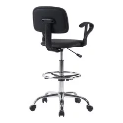 Καρέκλα ρεσεψιόν Icina Ι  pu σε μαύρη απόχρωση 58x54x102-123εκ