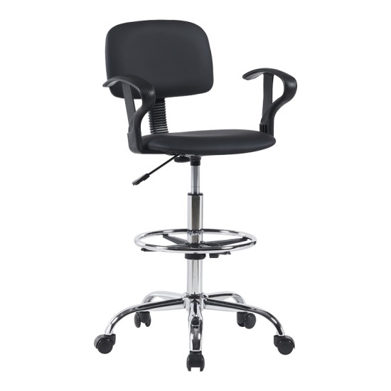 Καρέκλα ρεσεψιόν Icina Ι pu σε μαύρη απόχρωση 58x54x102-123εκ Καρέκλα ρεσεψιόν Icina Ι pu σε μαύρη απόχρωση 58x54x102-123εκ