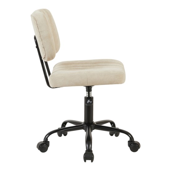 Καρέκλα γραφείου Warra  ύφασμα μπεζ 50x52x76-86εκ