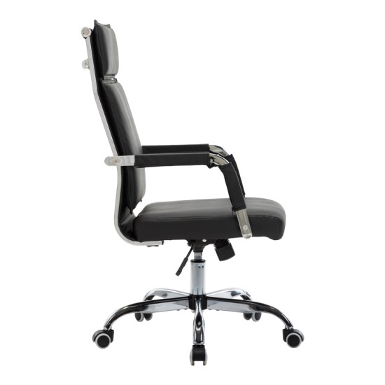 Καρέκλα γραφείου διευθυντη Mavel  PU μαύρo 55x62x100-110εκ