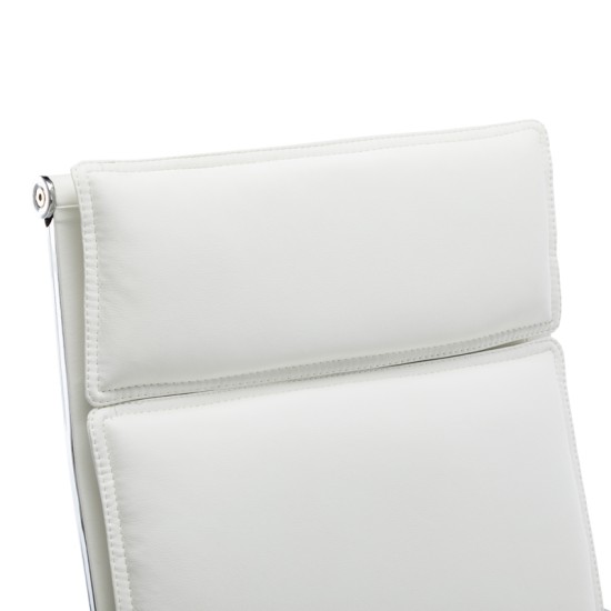 Καρέκλα γραφείου διευθυντη Mavel  PU λευκό 55x62x100-110εκ