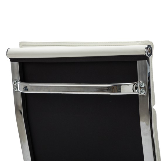 Καρέκλα γραφείου διευθυντη Mavel  PU λευκό 55x62x100-110εκ