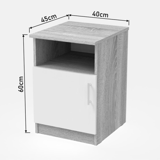 Κομοδίνο Galdi  μελαμίνη σε sonoma απόχρωση 40x45x60εκ