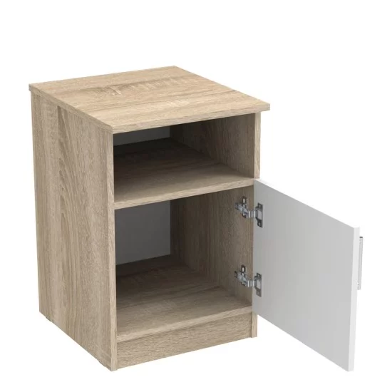 Κομοδίνο Galdi  σε sonoma-λευκή απόχρωση 40x45x60εκ