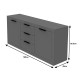 Μπουφές Doha σε λευκή απόχρωση 180x45x80.5εκ Μπουφές Doha σε λευκή απόχρωση 180x45x80.5εκ
