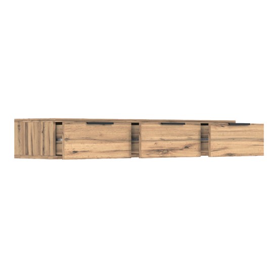 Κονσόλα με 3 συρτάρια Doha σε μαύρη με oak απόχρωση 120x39x22cm Κονσόλα με 3 συρτάρια Doha σε μαύρη με oak απόχρωση 120x39x22cm