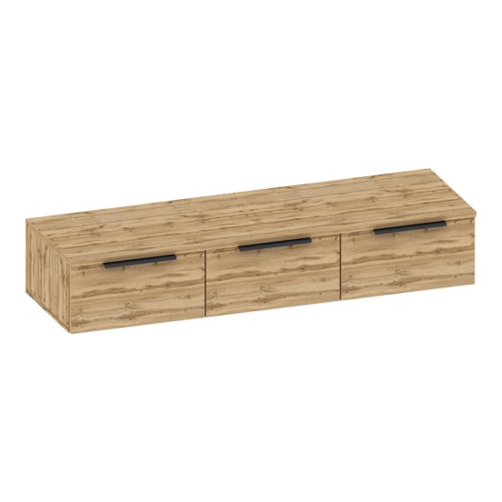 Κονσόλα με 3 συρτάρια Doha σε μαύρη με oak απόχρωση 120x39x22cm Κονσόλα με 3 συρτάρια Doha σε μαύρη με oak απόχρωση 120x39x22cm
