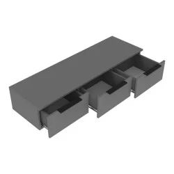 Κονσόλα με 3 συρτάρια Doha  σε ανθρακί απόχρωση 120x39x22cm